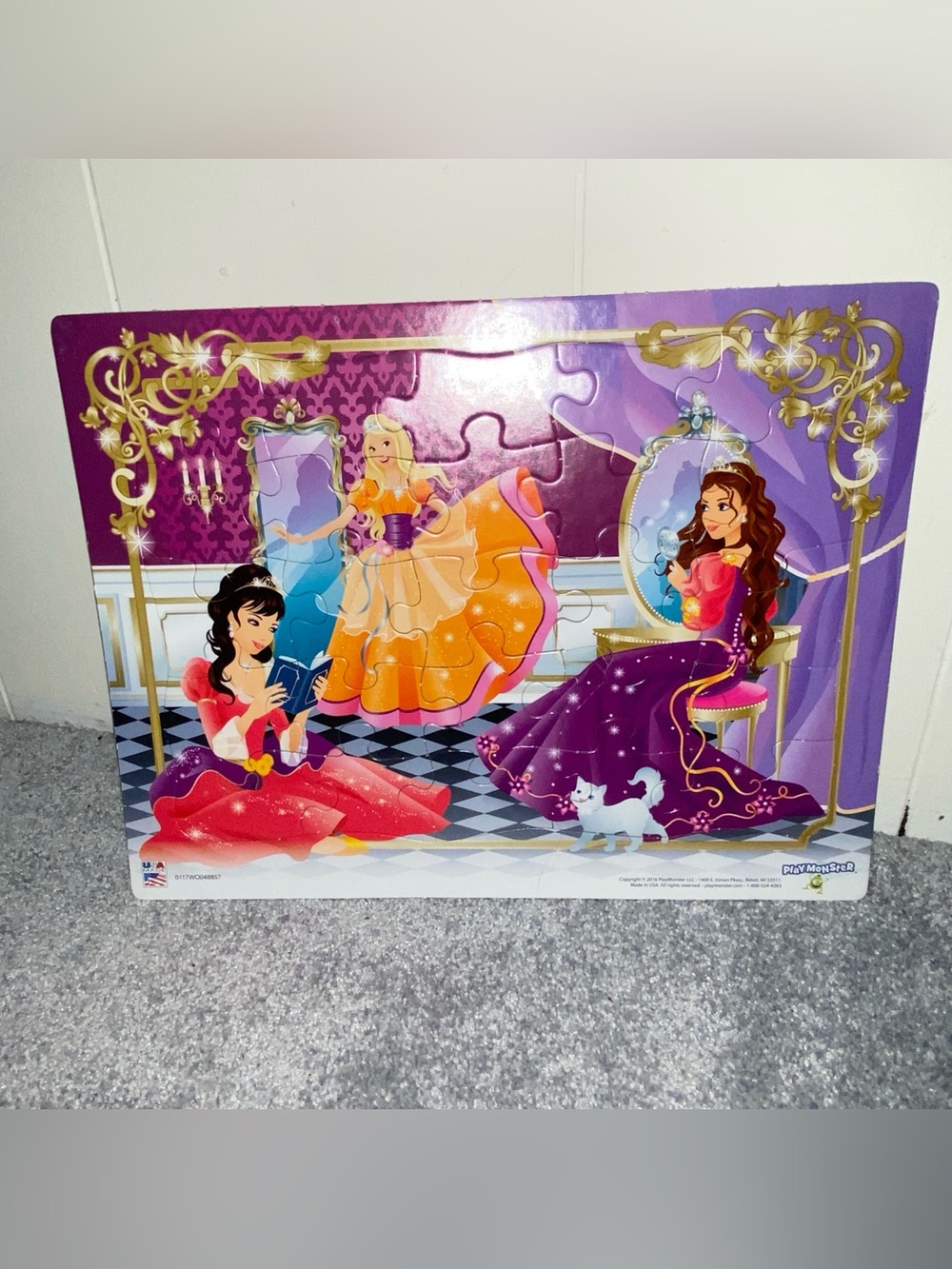 Princess cardboard Puzzle - Purple, Pink & Orange